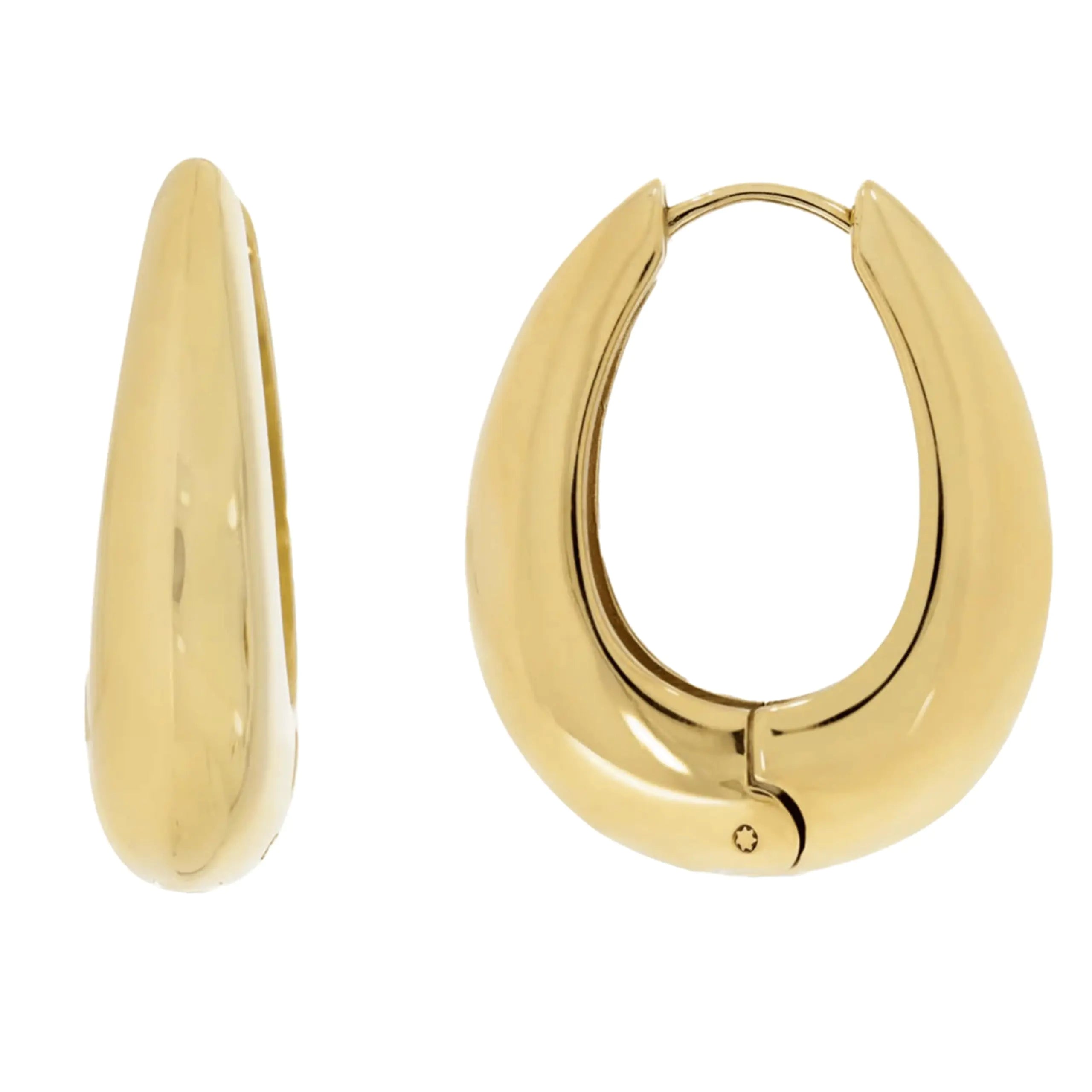 Hey Harper Hoop Earrings For Women Trendy - Lightweight Waterproof & Sweatproof Jewerly - Gift for Women - Stainless Steel Earrings with 14k Golden Color PVD Coating