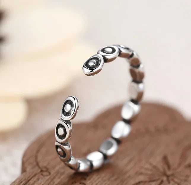 Vintage Ring, Gold Ingot Ring, Korean Open Ring