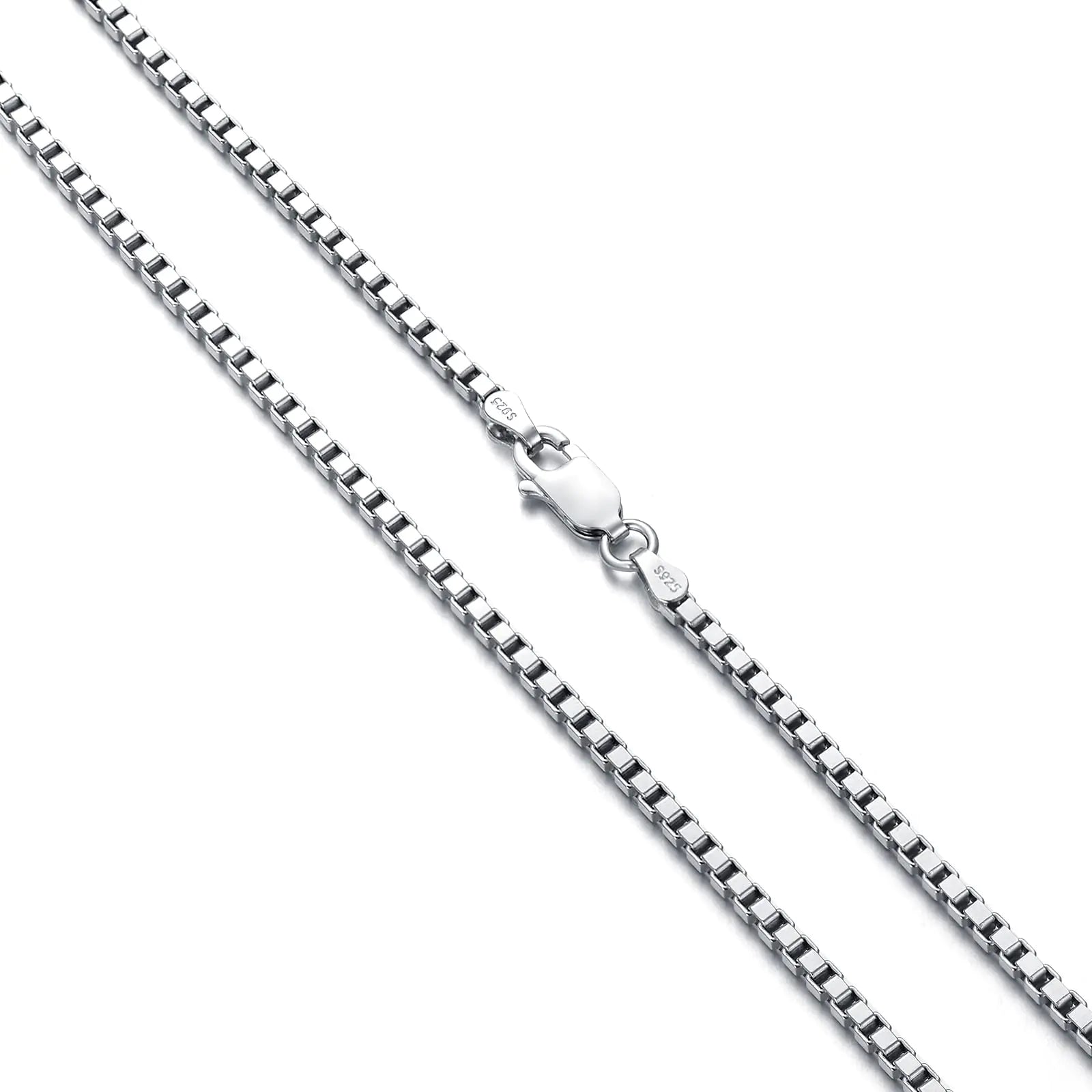 Sterling Silver Box Chain 22 Inch Silver Box Chains For Men 2mm Box Chains Sterling Silver Rolo Chains Necklace For Women