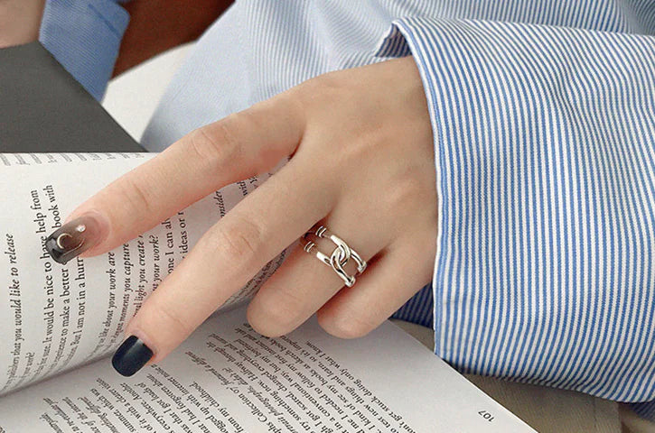 Open Ring, Cross Ring, Chain Ring Set