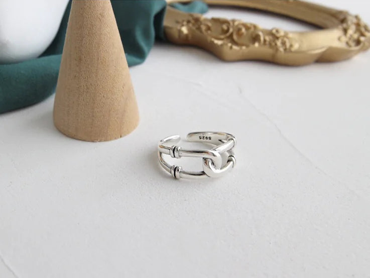 Open Ring, Cross Ring, Chain Ring Set