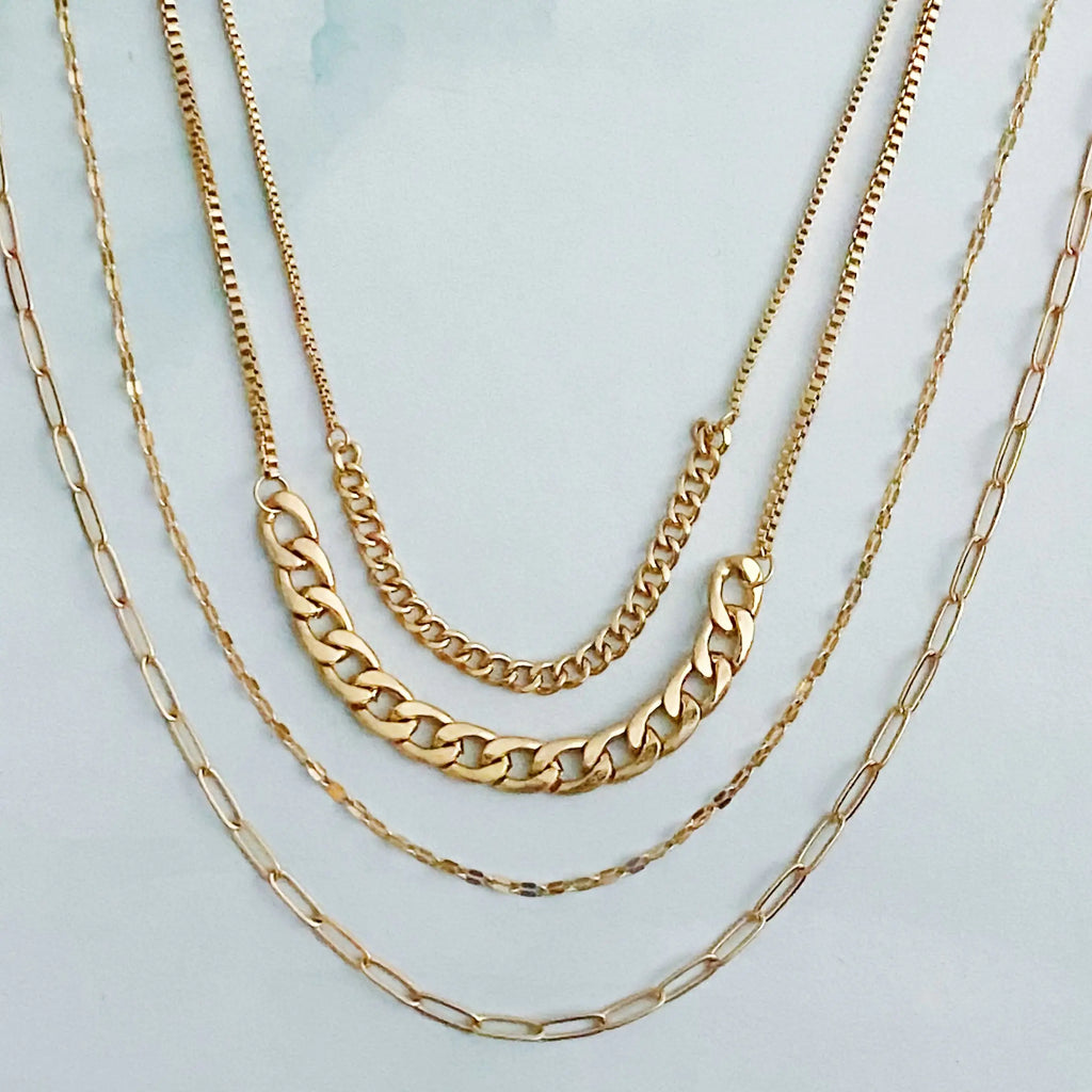 Brooklyn Four Chains Necklace Set Of 3