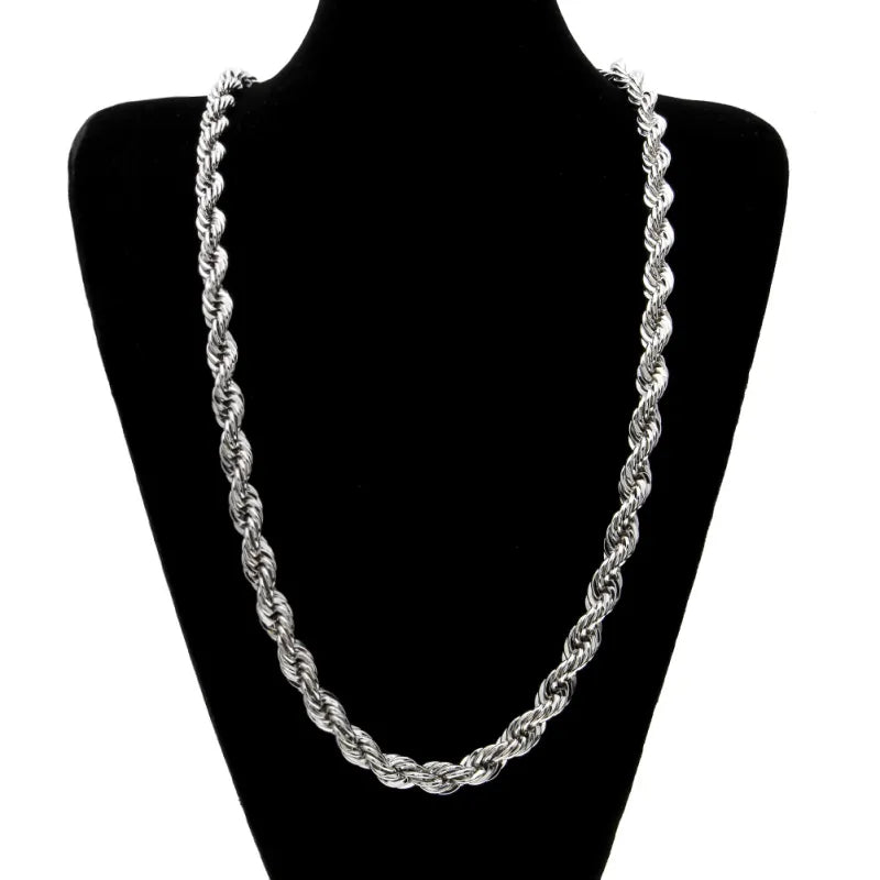 Hip Hop Gold-Plated Twisted Rope Chain